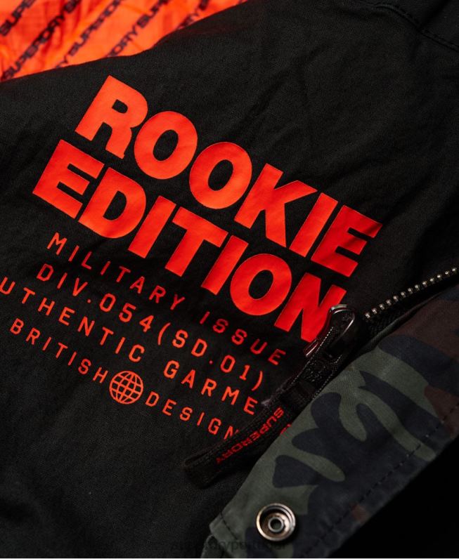 jaqueta parka elevada rookie panther homens verde roupas Superdry 2208H1199