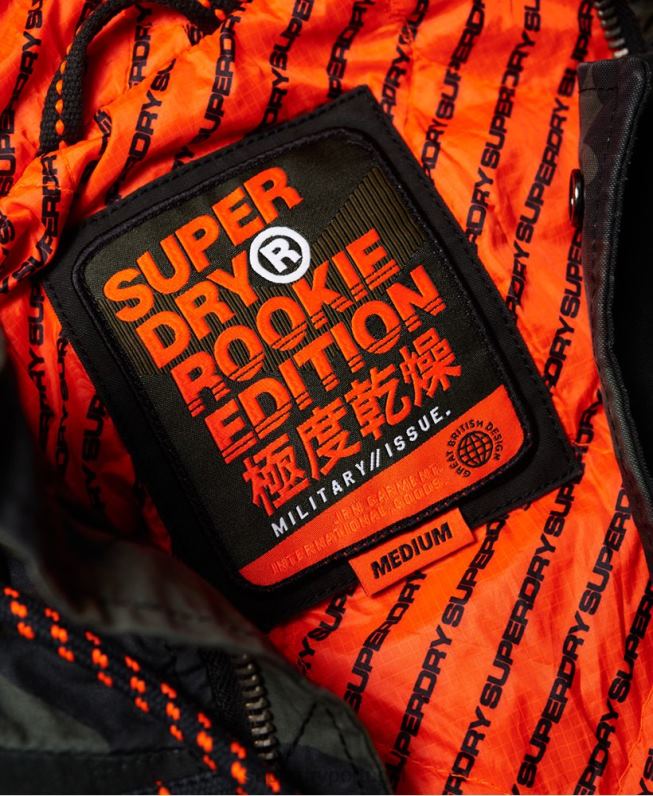 jaqueta parka elevada rookie panther homens verde roupas Superdry 2208H1199