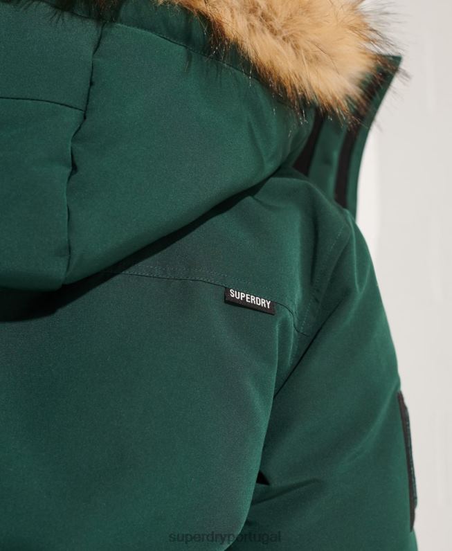 jaqueta parka everest homens verde roupas Superdry 2208H4588