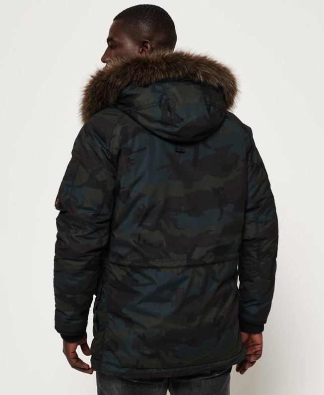 jaqueta parka homens verde roupas Superdry 2208H1134