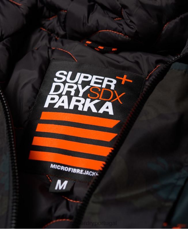 jaqueta parka homens verde roupas Superdry 2208H1134