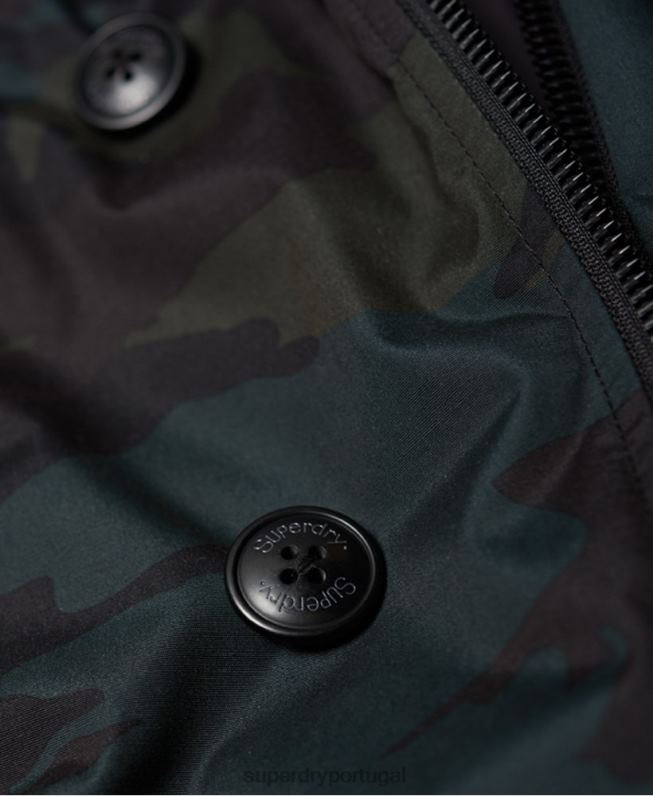 jaqueta parka homens verde roupas Superdry 2208H1134