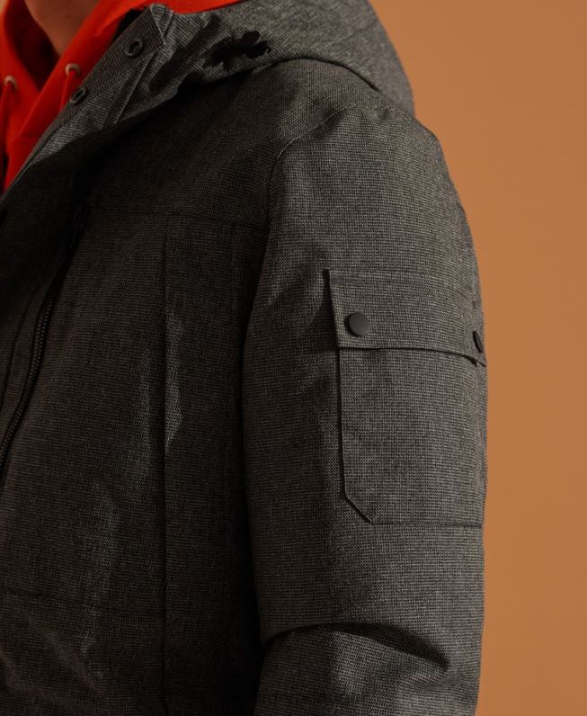 jaqueta parka impermeável homens cinza roupas Superdry 2208H4681
