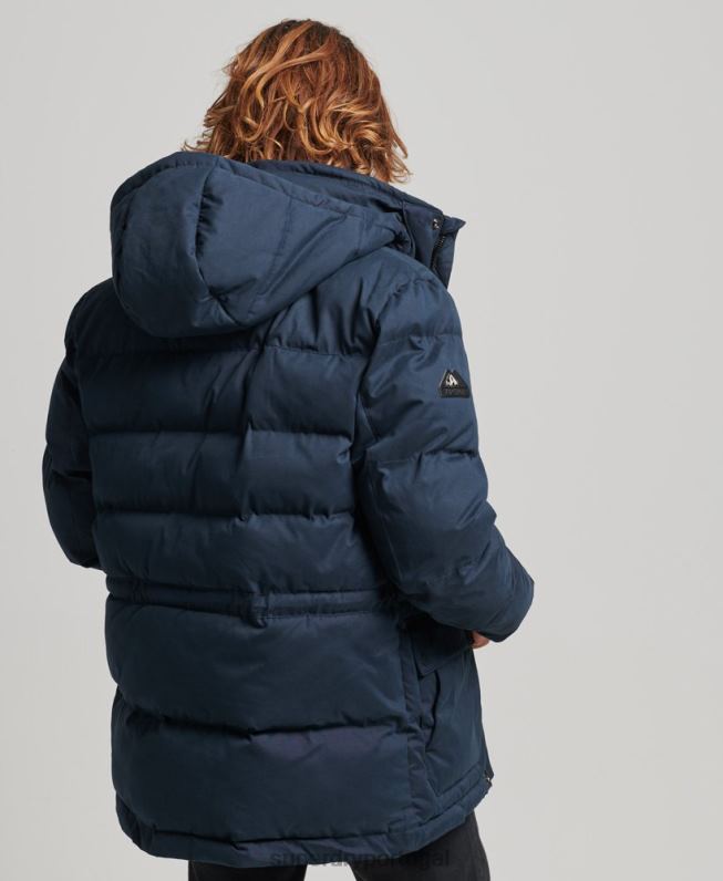 jaqueta parka microfibra expedição homens marinha roupas Superdry 2208H4596