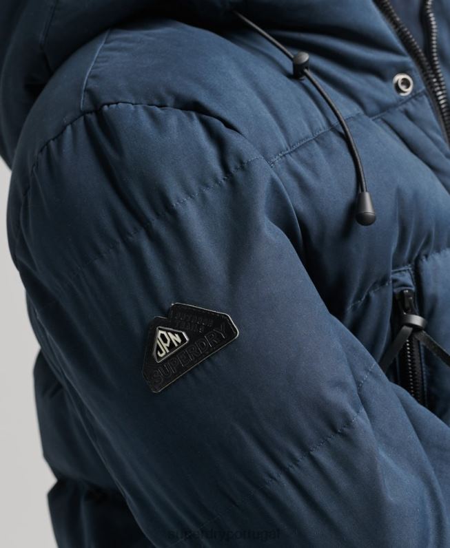 jaqueta parka microfibra expedição homens marinha roupas Superdry 2208H4596