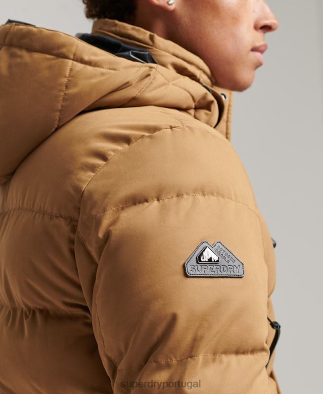 jaqueta parka microfibra expedição homens marrom roupas Superdry 2208H4478