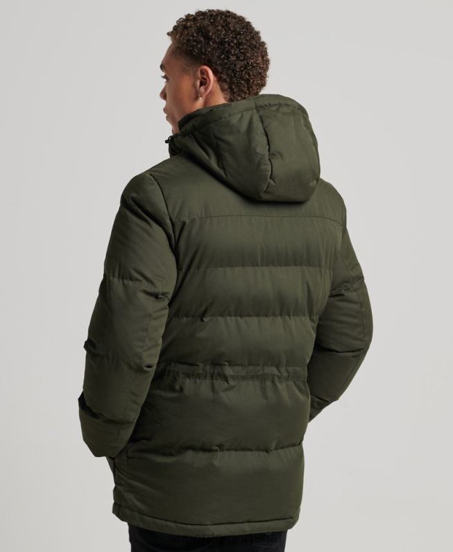 jaqueta parka microfibra expedição homens verde roupas Superdry 2208H4448