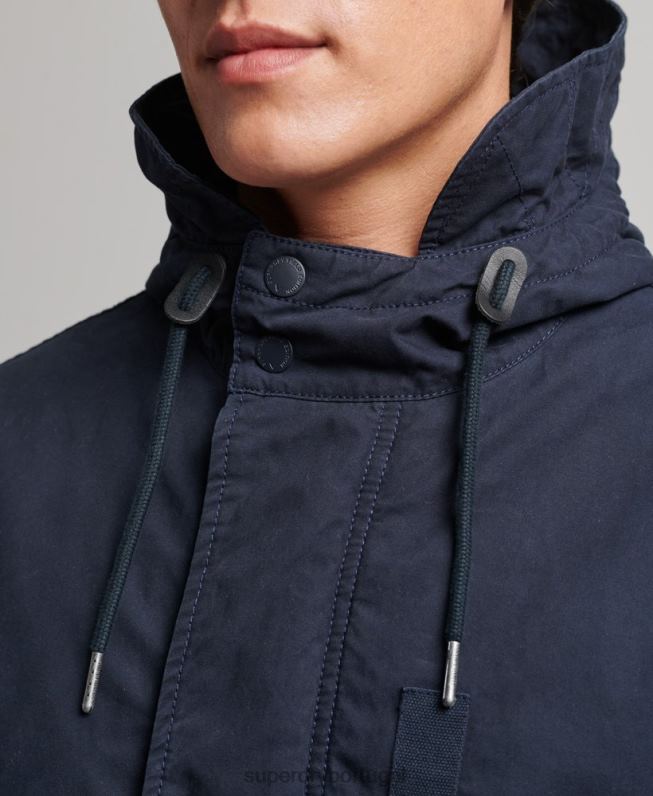 jaqueta parka rabo de peixe militar homens marinha roupas Superdry 2208H4482