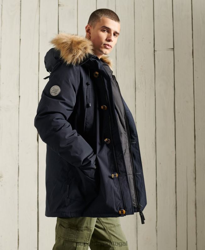 jaqueta parka rookie homens marinha roupas Superdry 2208H4642