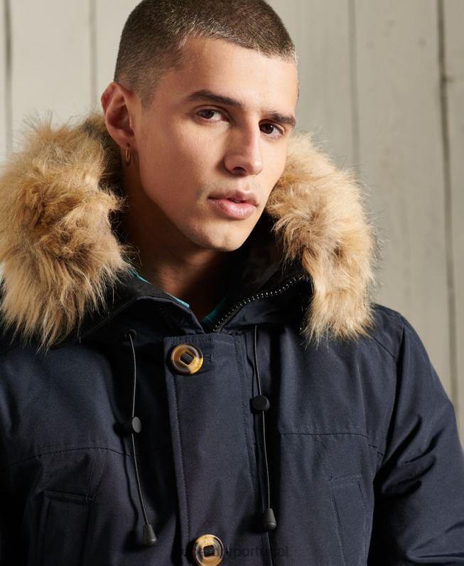 jaqueta parka rookie homens marinha roupas Superdry 2208H4642