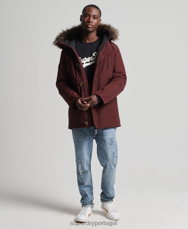 jaqueta parka rookie homens roxo roupas Superdry 2208H1185