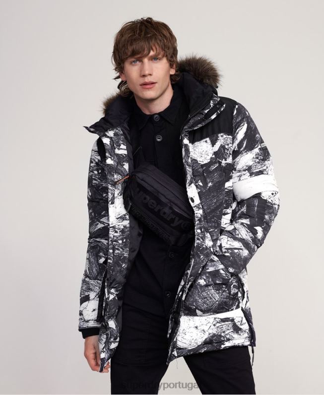 jaqueta parka sd explorer homens cinza roupas Superdry 2208H4717