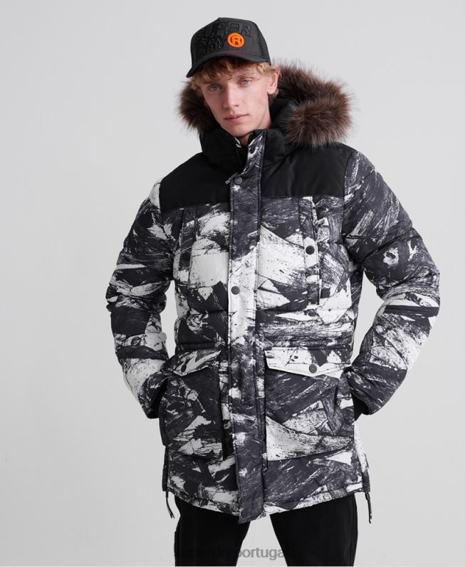 jaqueta parka sd explorer homens cinza roupas Superdry 2208H4717