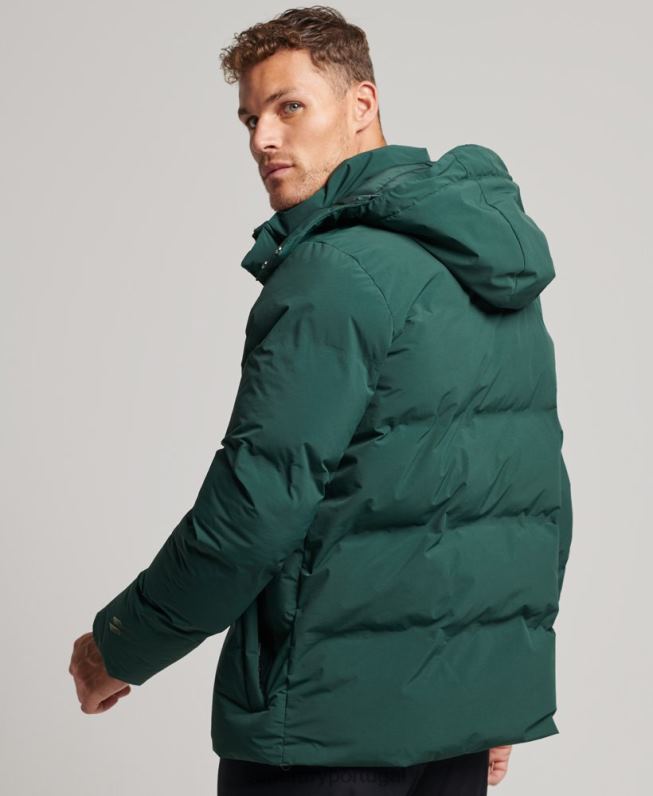jaqueta puffer boxy curta homens verde roupas Superdry 2208H5381