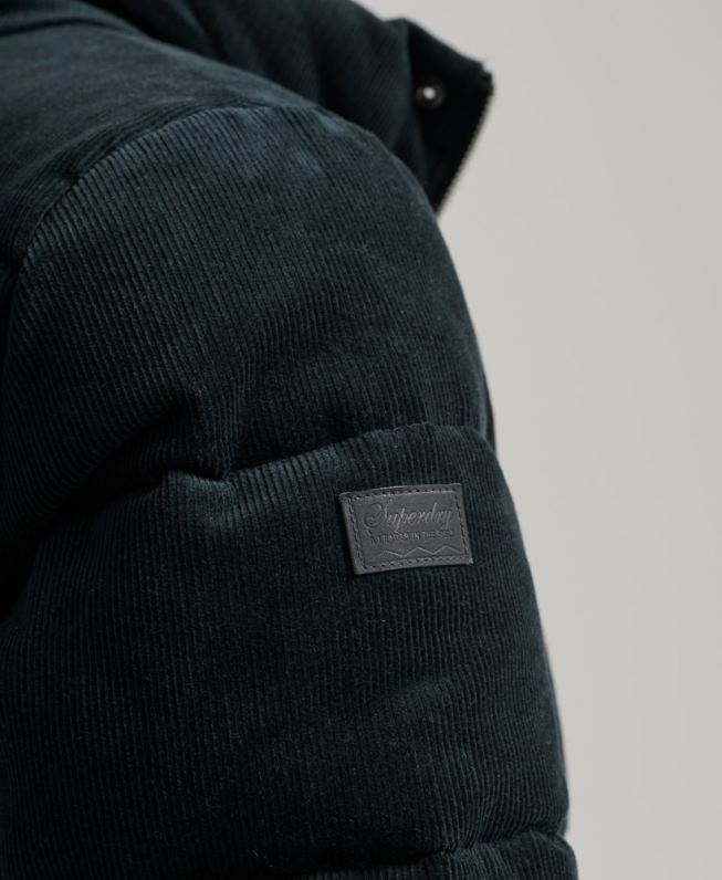 jaqueta puffer de cordão retrô vintage homens marinha roupas Superdry 2208H4698