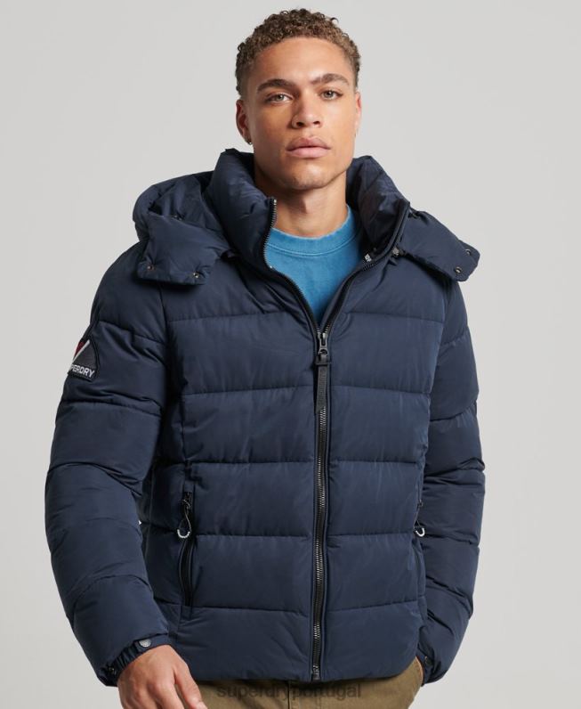 jaqueta puffer montanha de microfibra homens marinha roupas Superdry 2208H1045