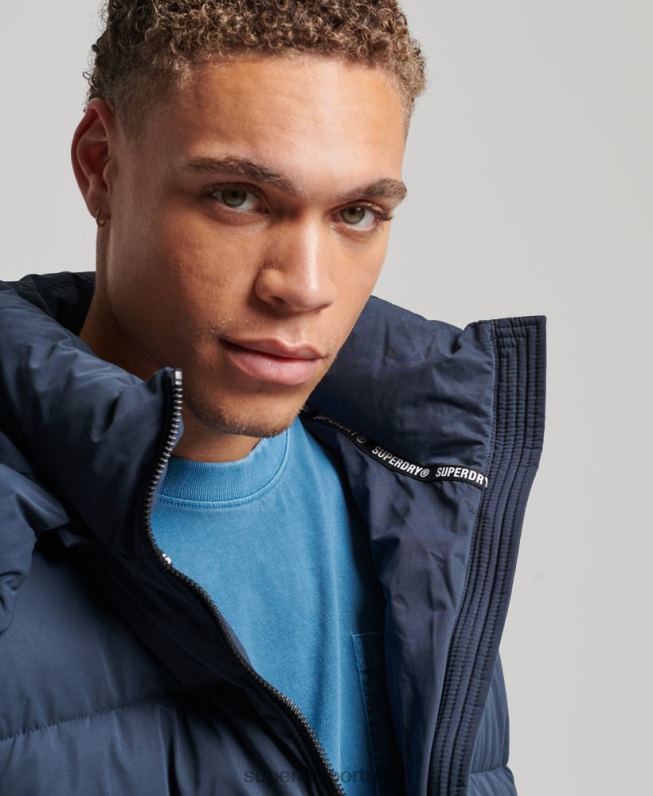 jaqueta puffer montanha de microfibra homens marinha roupas Superdry 2208H1045