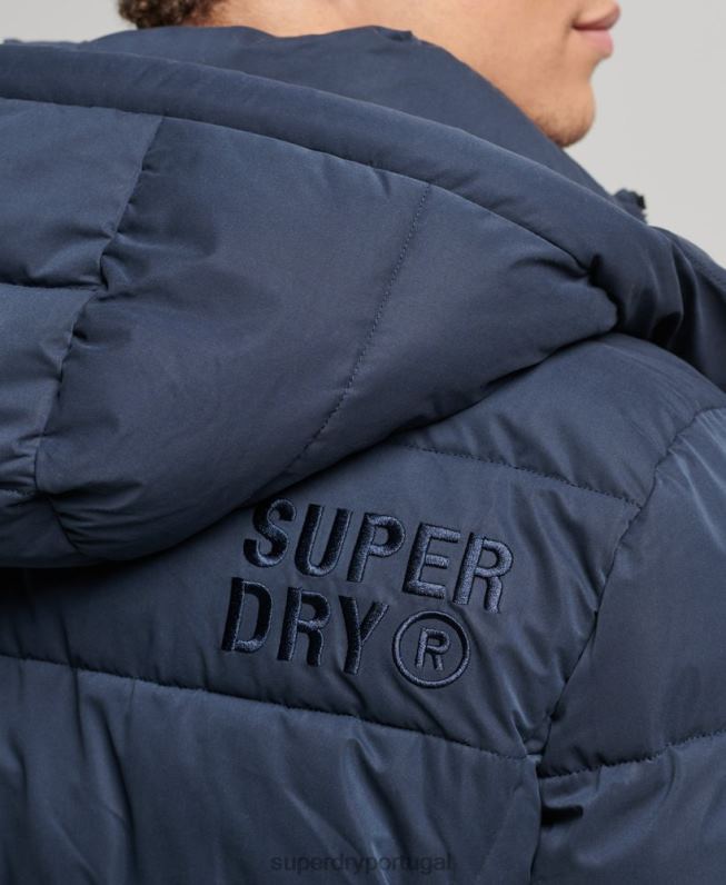jaqueta puffer montanha de microfibra homens marinha roupas Superdry 2208H1045