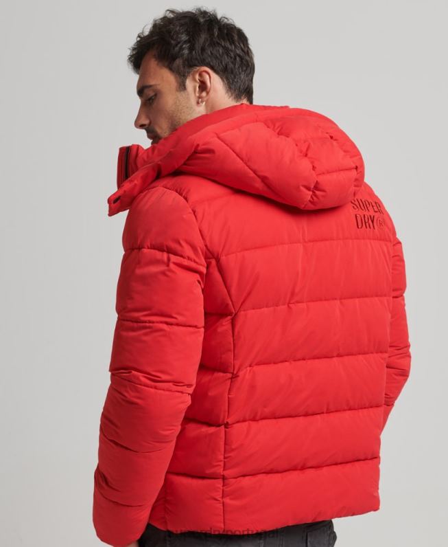 jaqueta puffer montanha de microfibra homens vermelho roupas Superdry 2208H1115