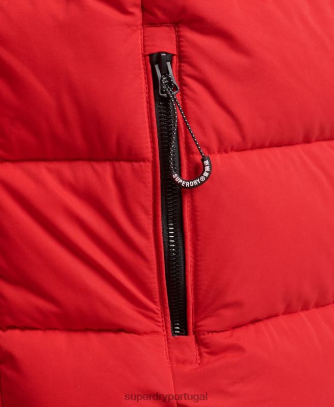 jaqueta puffer montanha de microfibra homens vermelho roupas Superdry 2208H1115