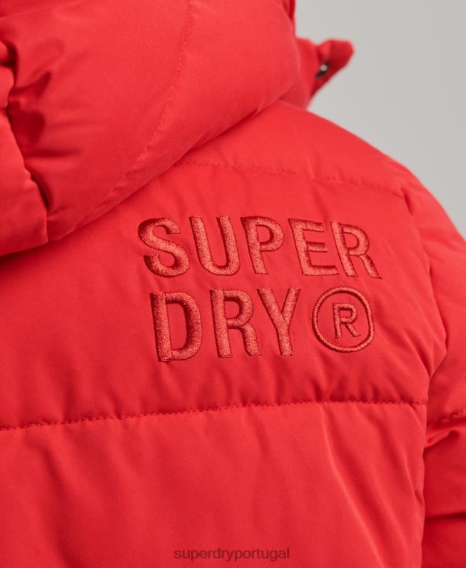 jaqueta puffer montanha de microfibra homens vermelho roupas Superdry 2208H1115