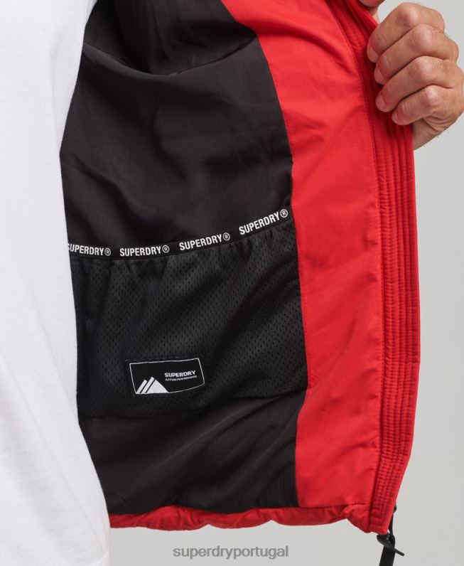 jaqueta puffer montanha de microfibra homens vermelho roupas Superdry 2208H1115
