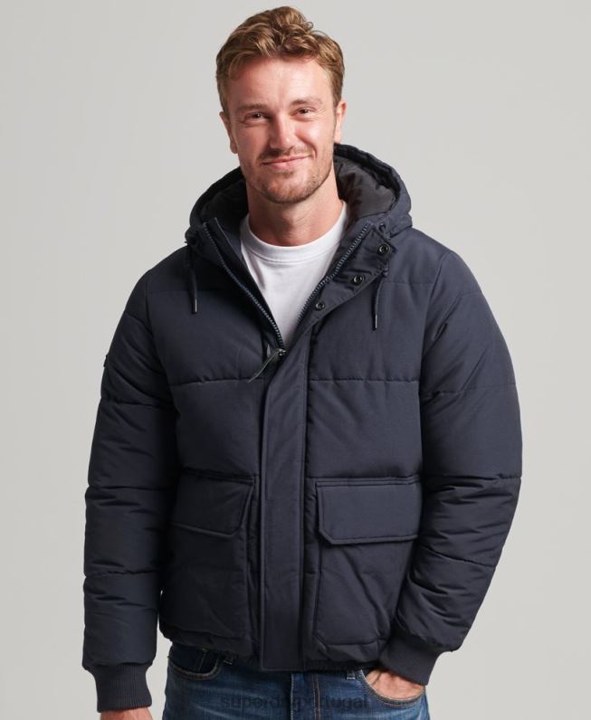 jaqueta puffer montanha homens marinha roupas Superdry 2208H4559