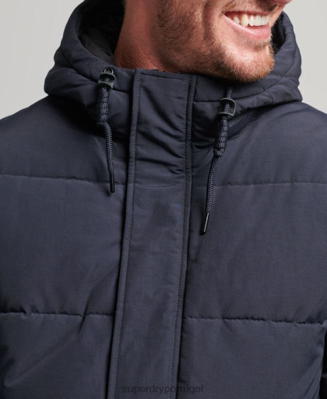 jaqueta puffer montanha homens marinha roupas Superdry 2208H4559