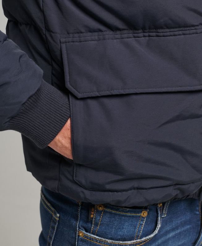 jaqueta puffer montanha homens marinha roupas Superdry 2208H4559