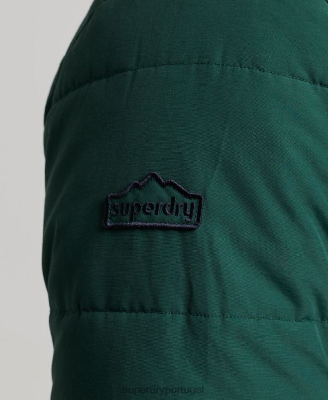 jaqueta puffer montanha homens verde roupas Superdry 2208H4516