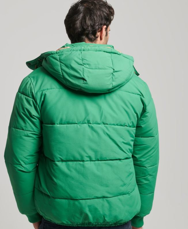 jaqueta puffer montanha homens verde roupas Superdry 2208H4750