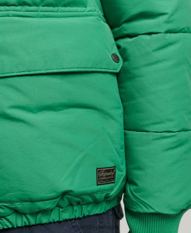 jaqueta puffer montanha homens verde roupas Superdry 2208H4750