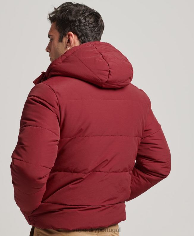 jaqueta puffer montanha homens vermelho roupas Superdry 2208H4496