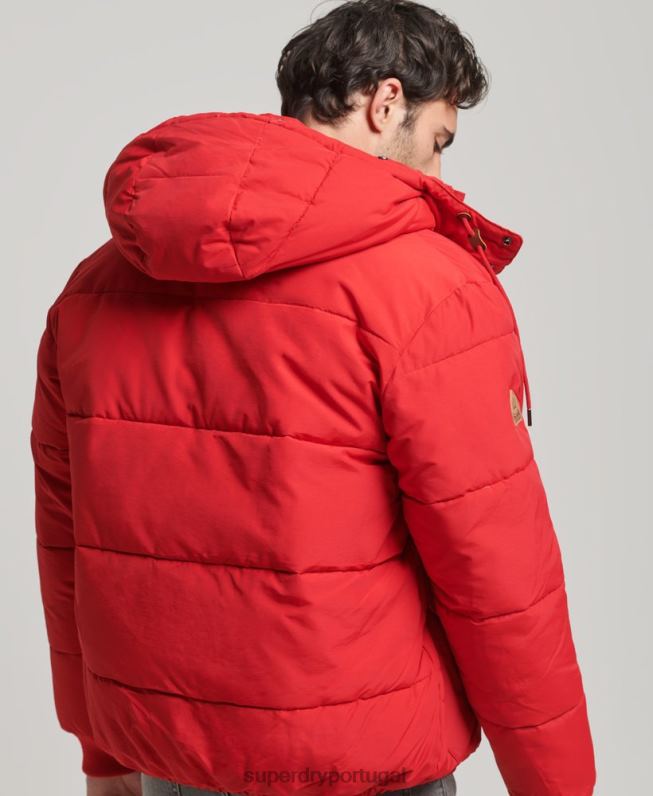 jaqueta puffer montanha homens vermelho roupas Superdry 2208H4685