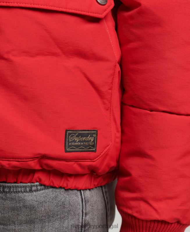 jaqueta puffer montanha homens vermelho roupas Superdry 2208H4685