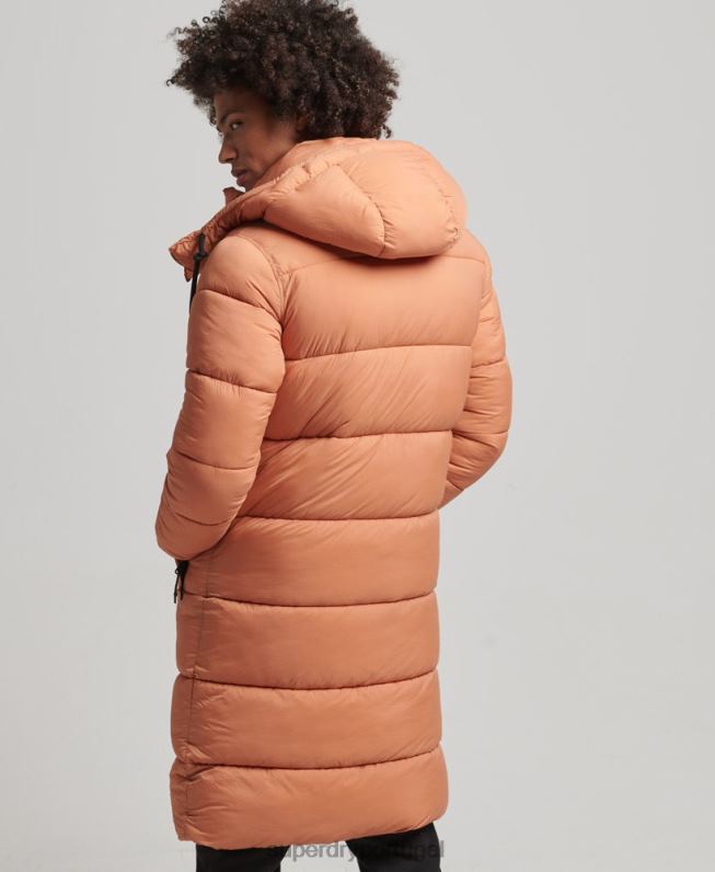 jaqueta puffer palangre ripstop homens laranja roupas Superdry 2208H4546