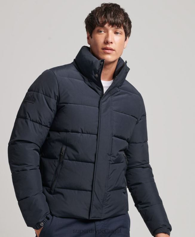 jaqueta puffer retrô homens marinha roupas Superdry 2208H4561