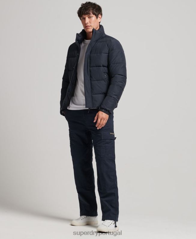 jaqueta puffer retrô homens marinha roupas Superdry 2208H4561