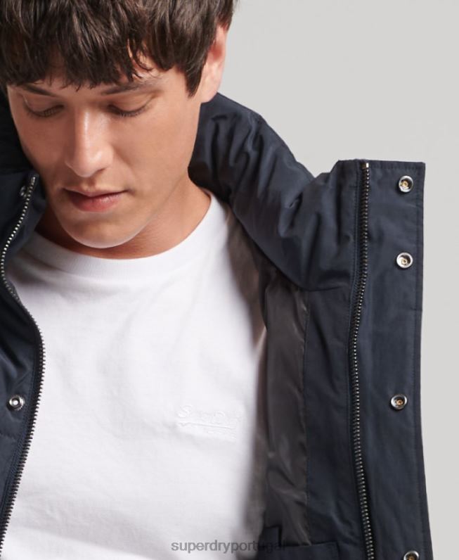 jaqueta puffer retrô homens marinha roupas Superdry 2208H4561