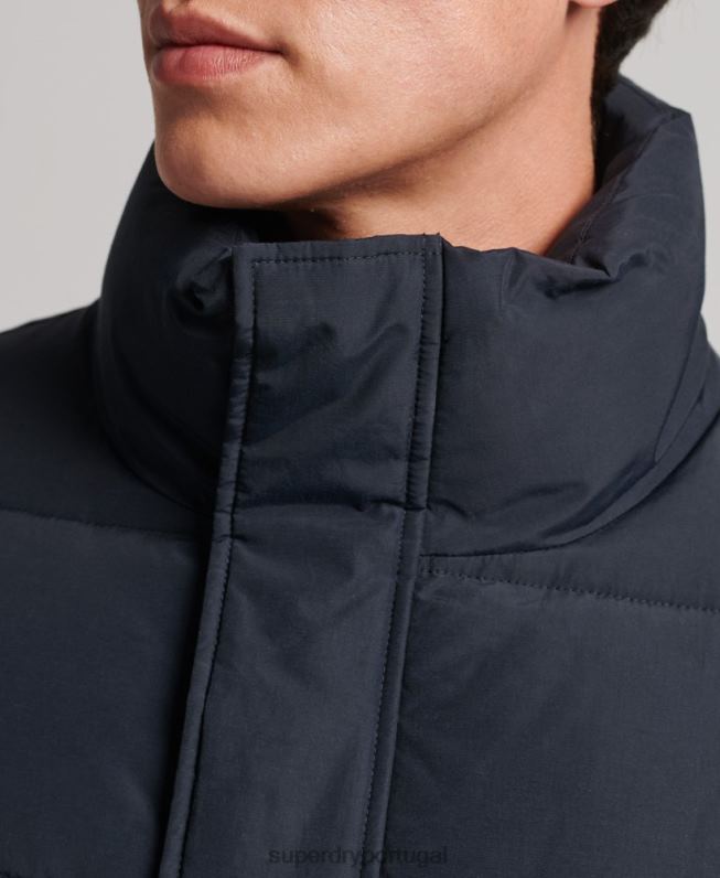 jaqueta puffer retrô homens marinha roupas Superdry 2208H4561