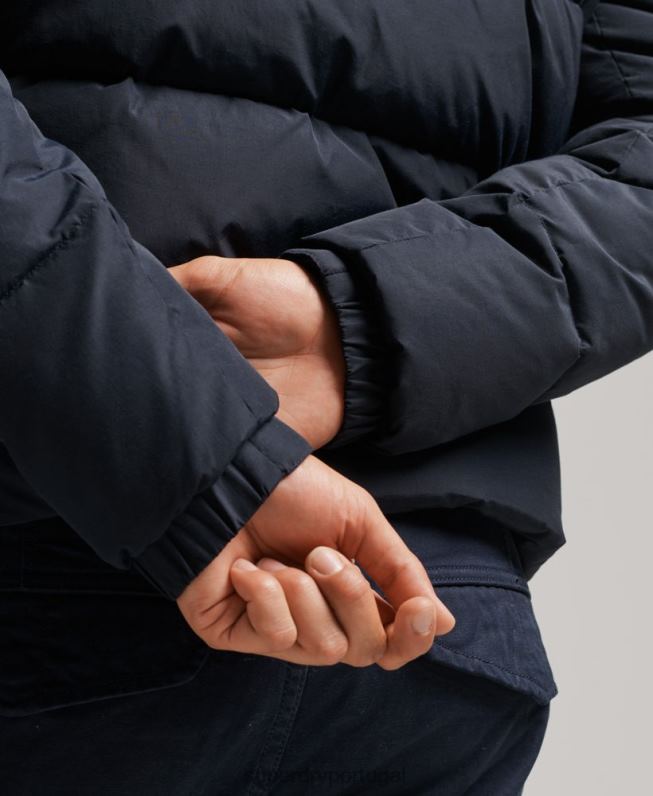 jaqueta puffer retrô homens marinha roupas Superdry 2208H4561