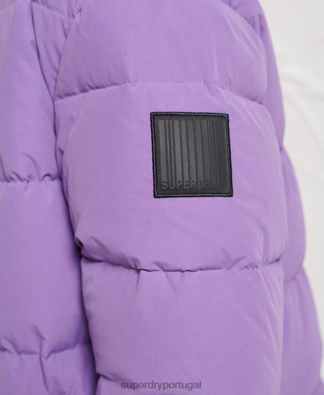 jaqueta puffer yama-no-kami homens roxo roupas Superdry 2208H4629
