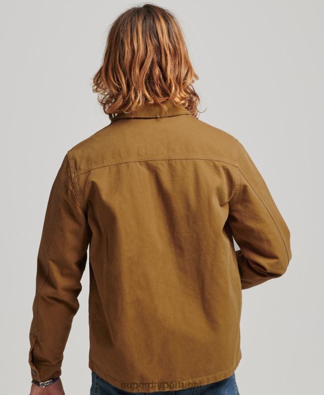 jaqueta rancho vintage homens marrom roupas Superdry 2208H4441