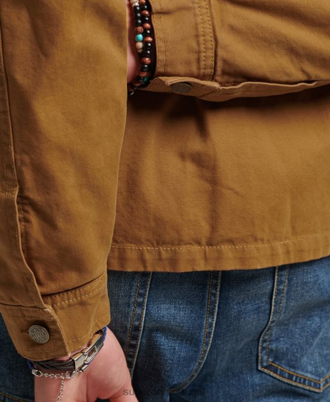 jaqueta rancho vintage homens marrom roupas Superdry 2208H4441