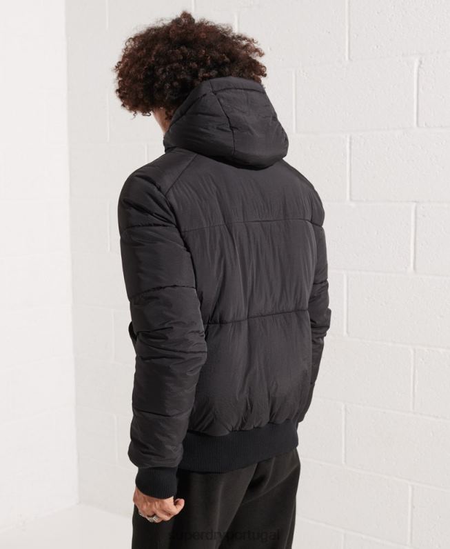 jaqueta recreativa de montanha homens preto roupas Superdry 2208H4587