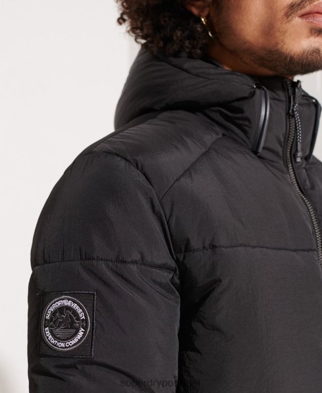 jaqueta recreativa de montanha homens preto roupas Superdry 2208H4587