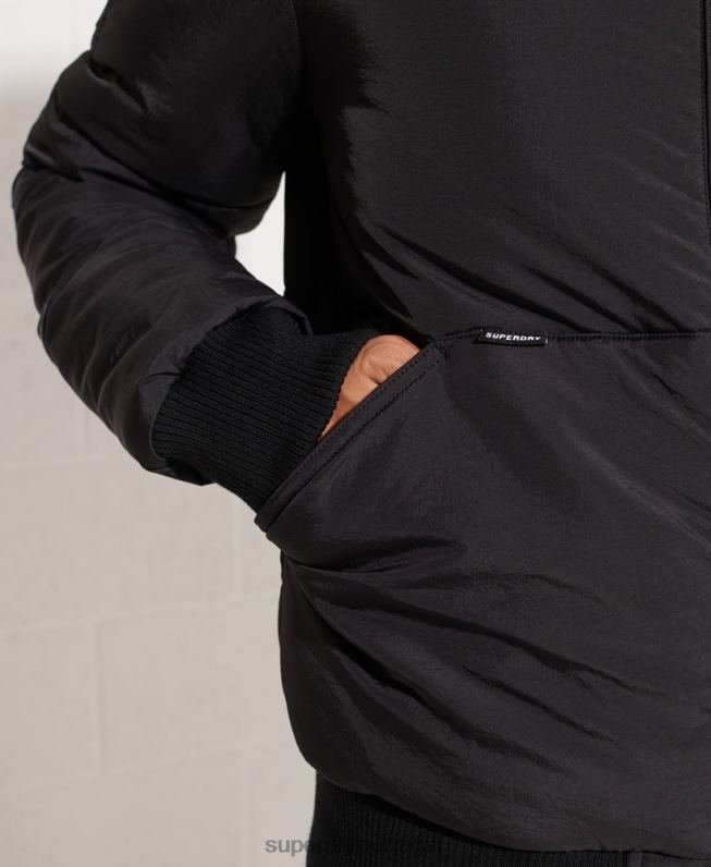 jaqueta recreativa de montanha homens preto roupas Superdry 2208H4587
