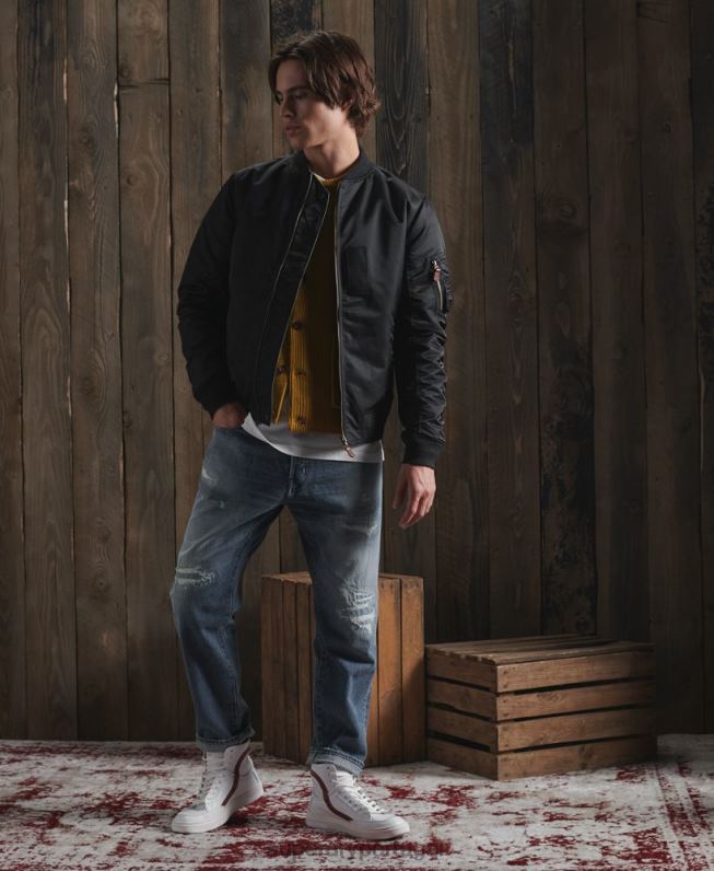 jaqueta reversível seca edição limitada homens preto roupas Superdry 2208H4770