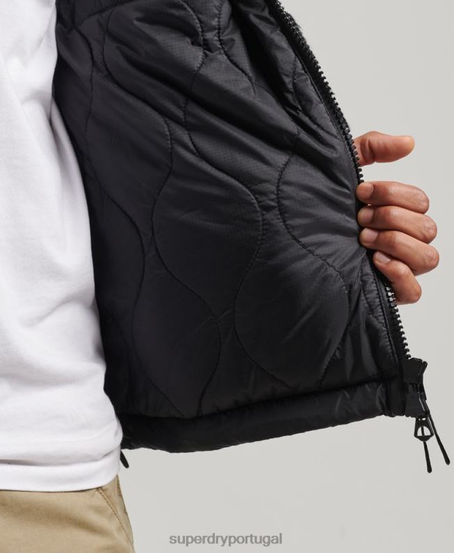 jaqueta sherpa com zíper homens cinza escuro roupas Superdry 2208H4692