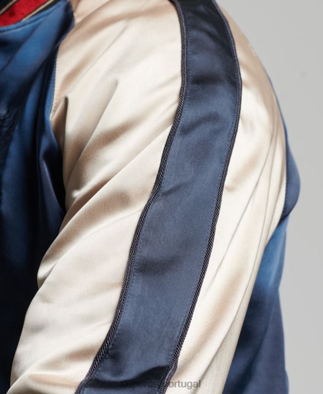 jaqueta sukajan homens azul escuro roupas Superdry 2208H904